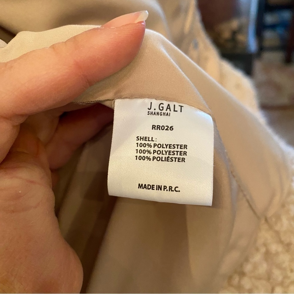 Brandy Melville JOHN GALT Cream Teddy Sherpa Button Jacket Size One Size - Picture 11 of 12